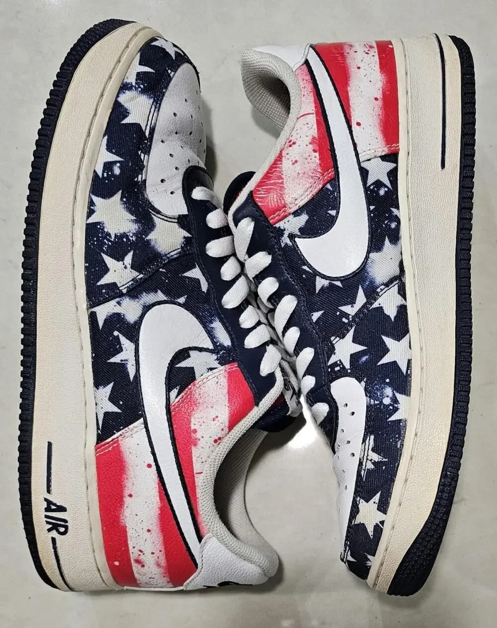 Nike Air Force 1 Low Independence Day 488298-425 Men's Size 9 Flag